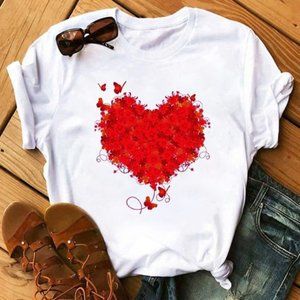 Flora Heart Tee Shirt💥💥💥💥SUPER SUPER SALE💥💥💥💥💥